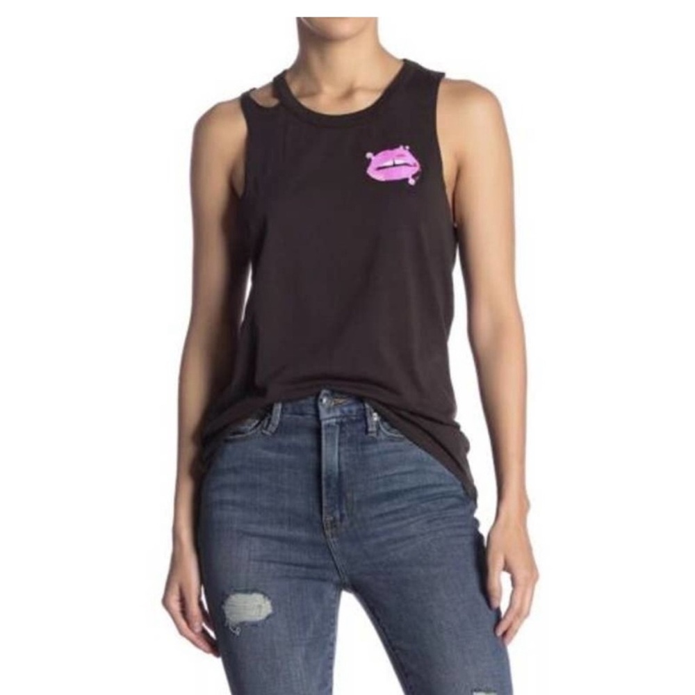 Chaser Vintage Jersey Deconstructed Muscle Tank NWT